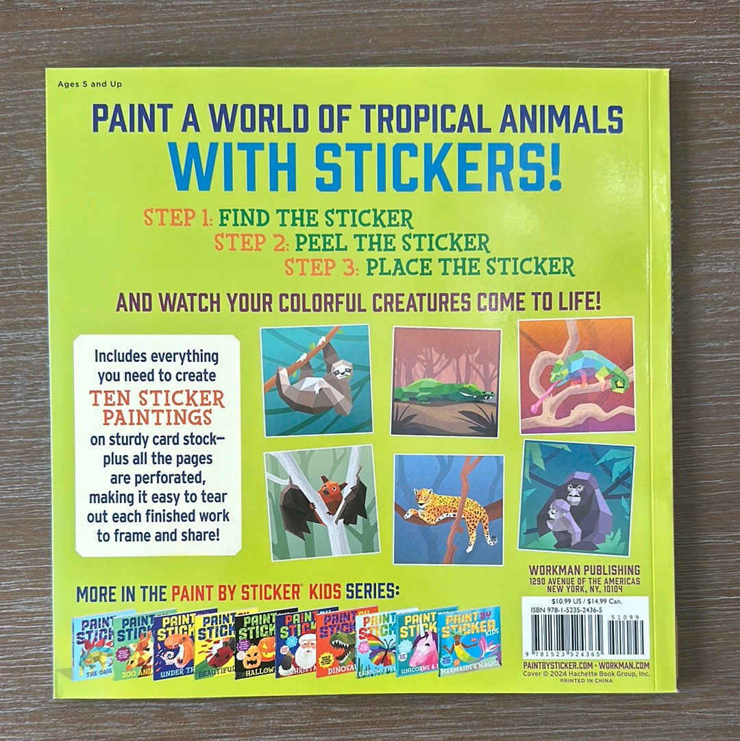 Paint by Sticker Kids: Rainforest Animals