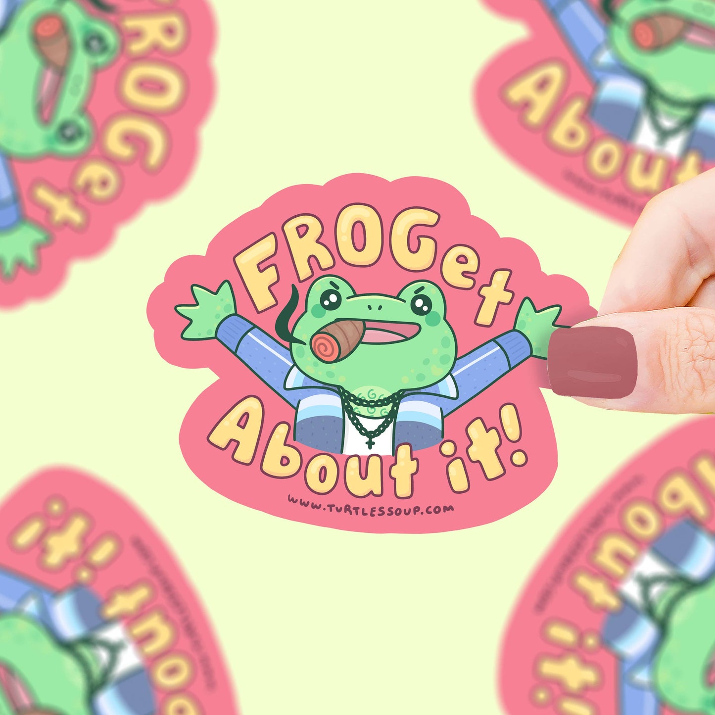 Forget About It Frog Froget Vinyl Sticker