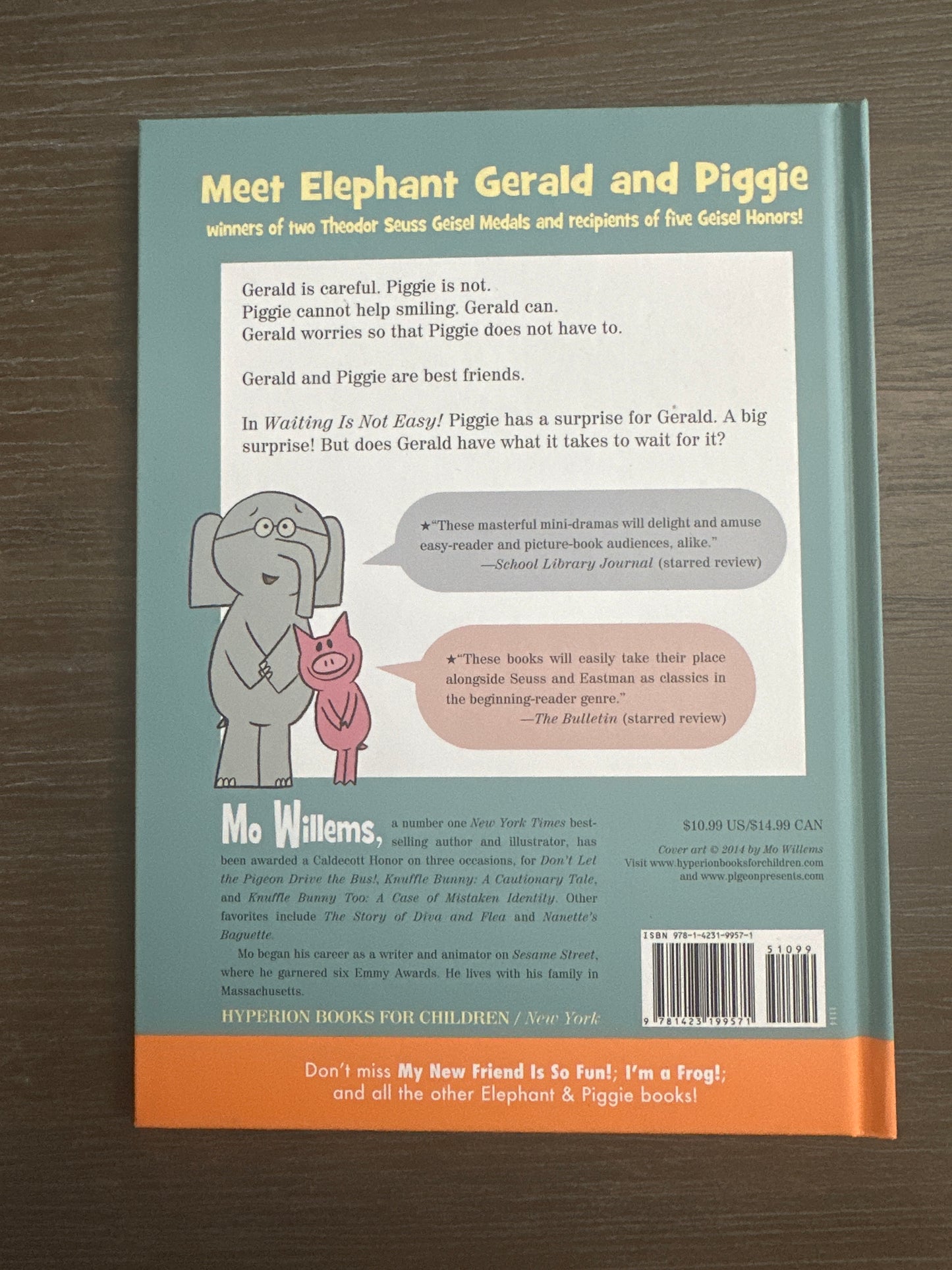Waiting Is Not Easy!, by Mo Willems