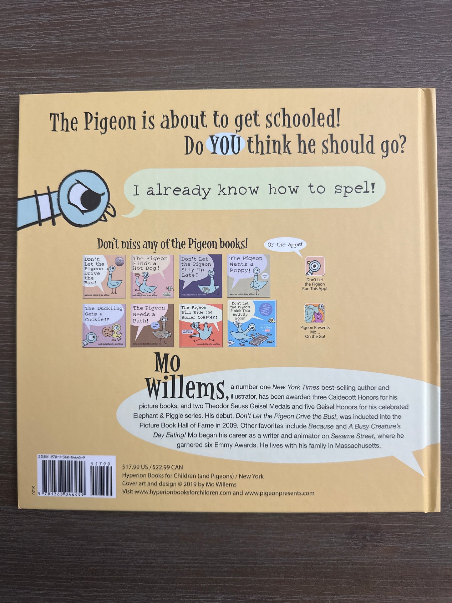 The Pigeon Has to Go to School!, by Mo Willems