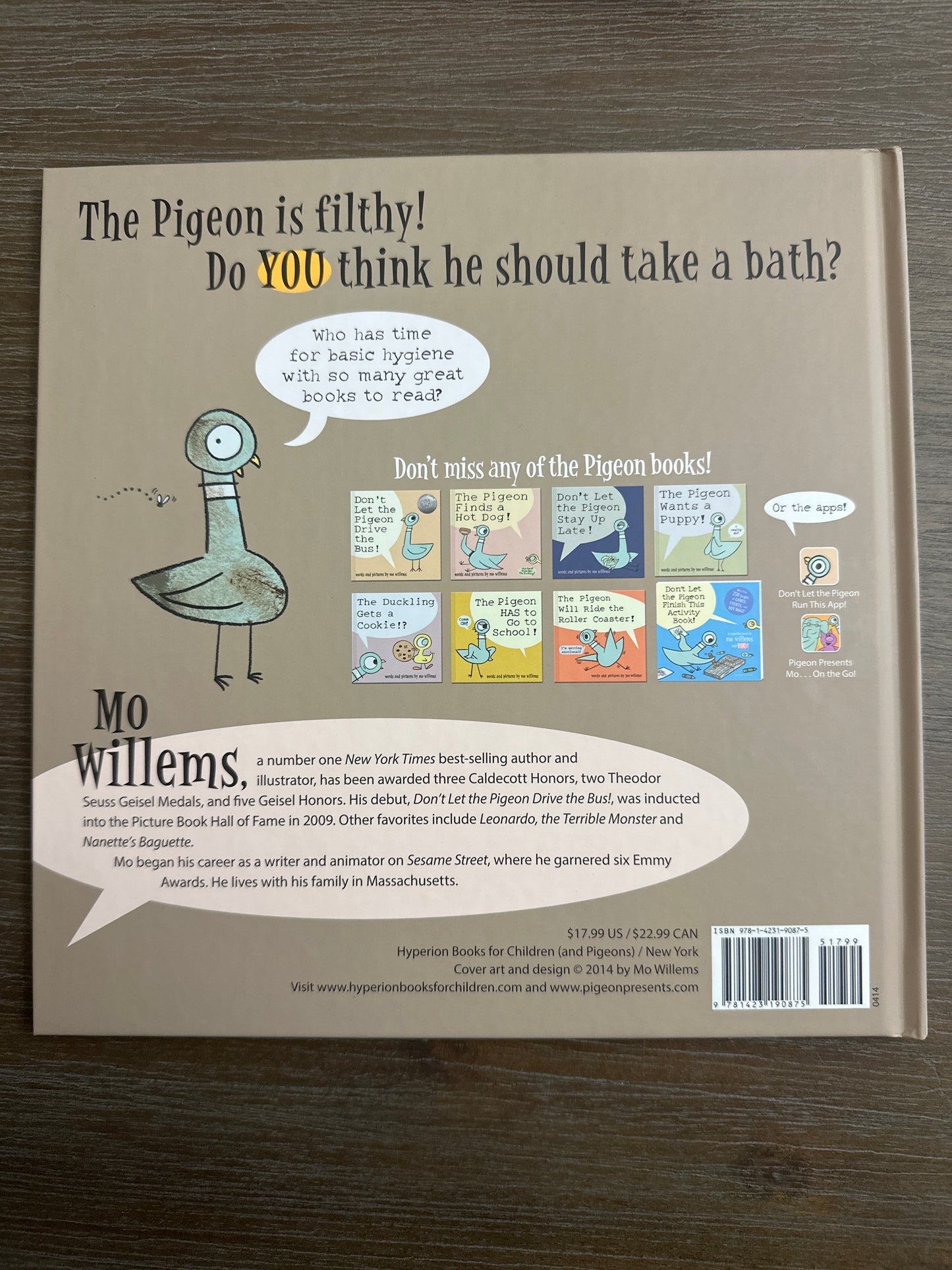 The Pigeon Needs a Bath, by Mo Willems