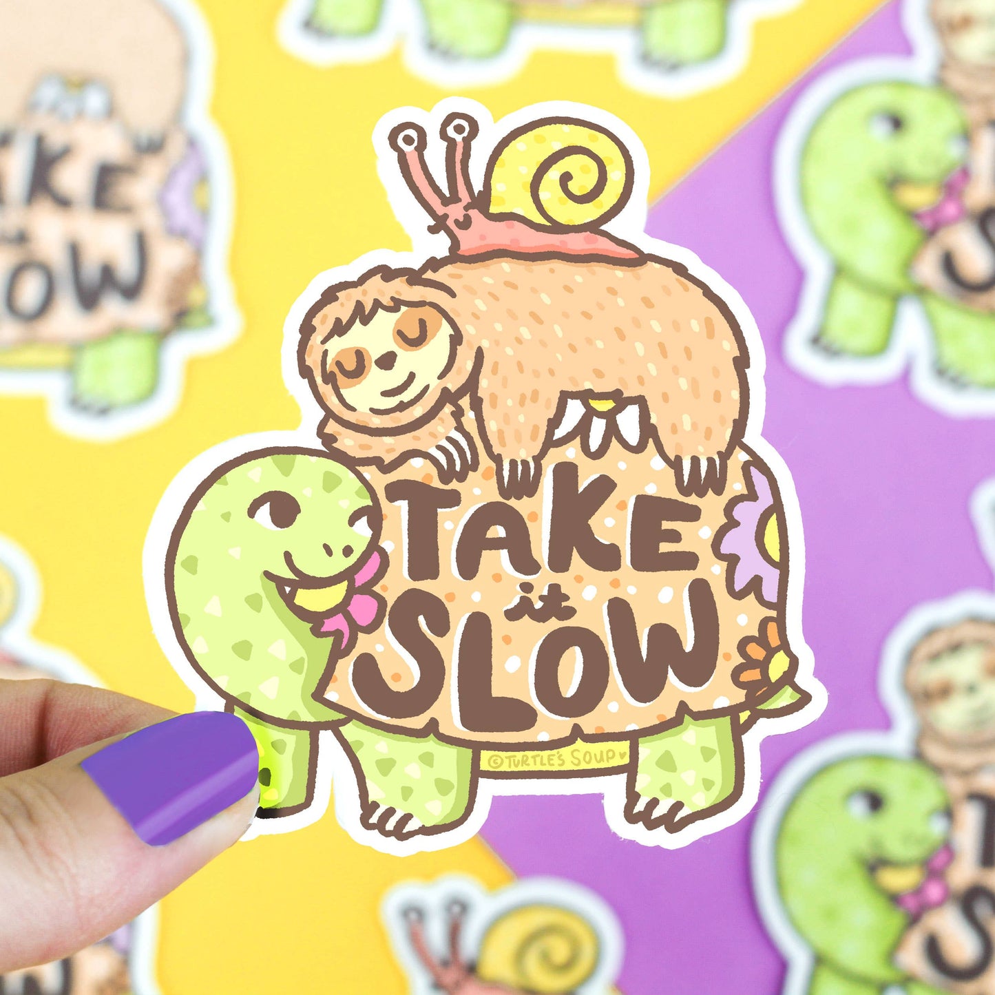 Take It Slow Sloth Vinyl Sticker