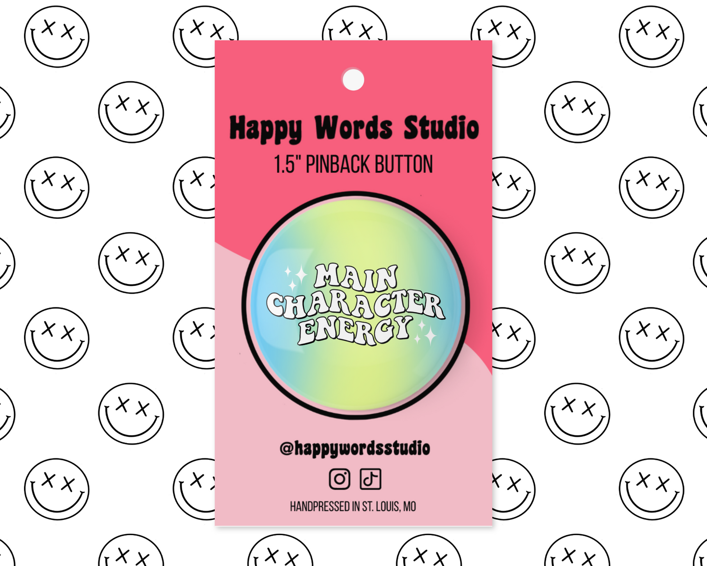 Main Character Energy Pinback Button