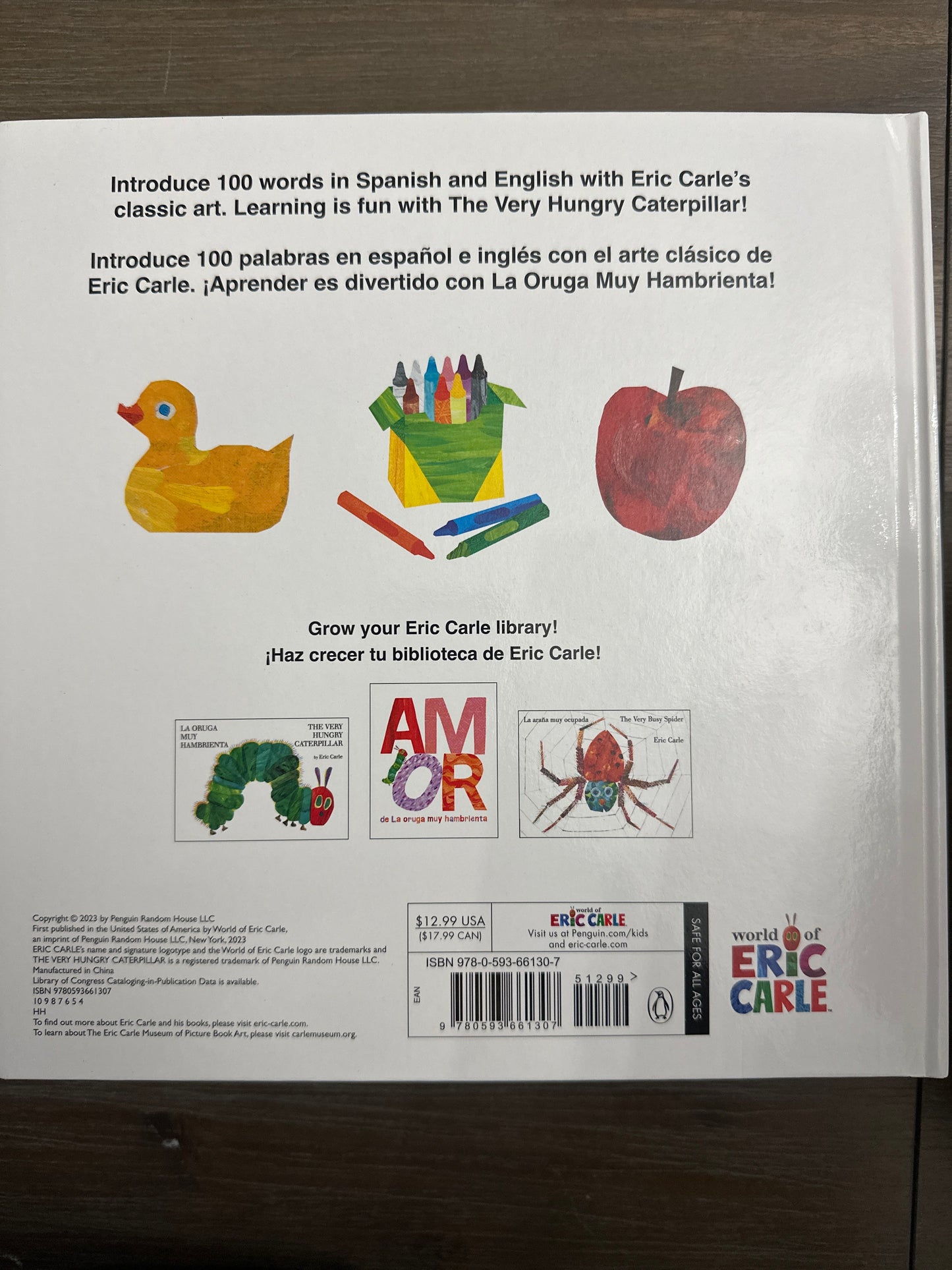 The Very Hungry Caterpillar’s 100 First Words Primeras Palabras, by Eric Carle