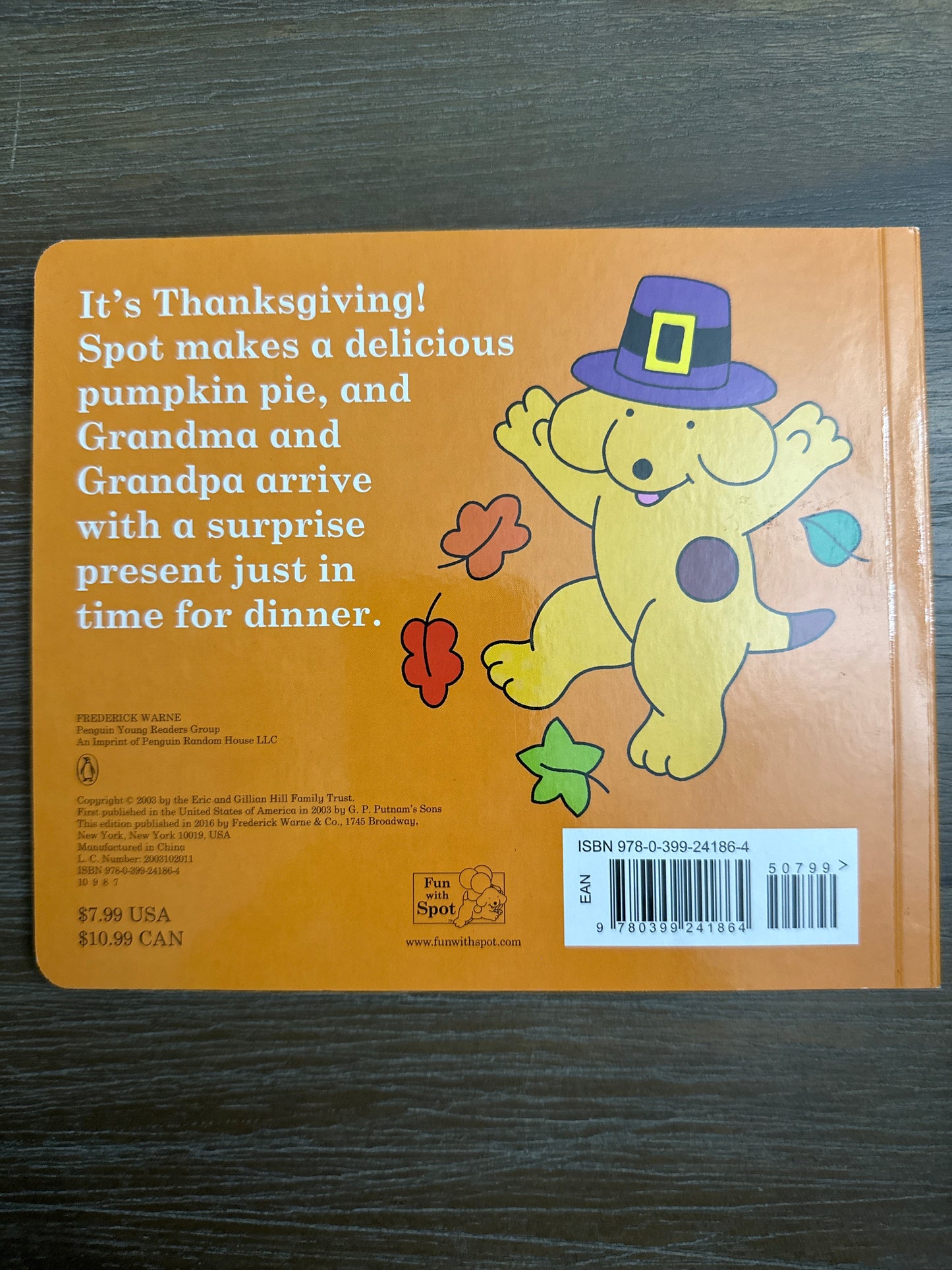 Spot’s Thanksgiving, by Eric Hill