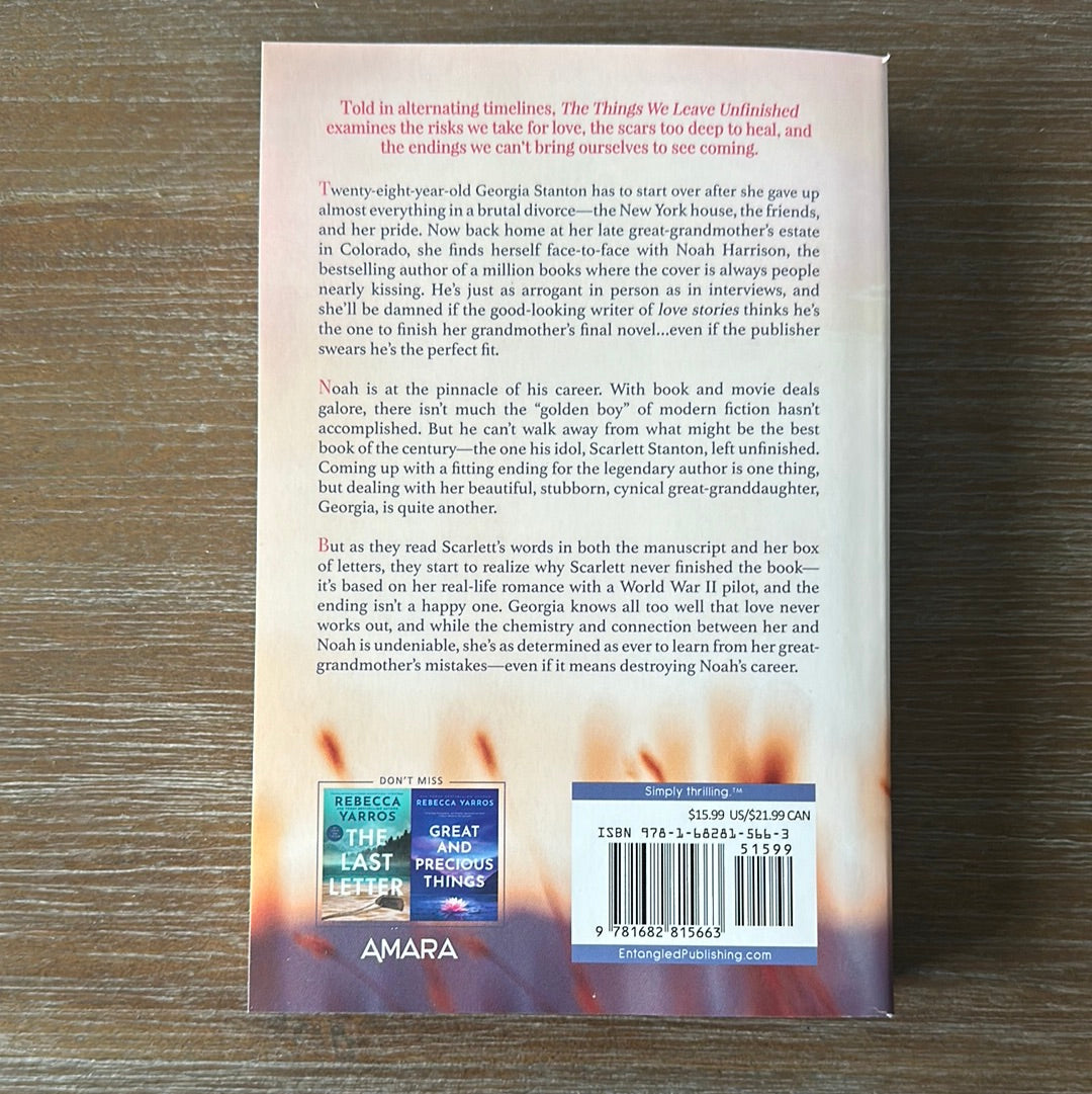 The Things We Leave Unfinished, by Rebecca Yarros
