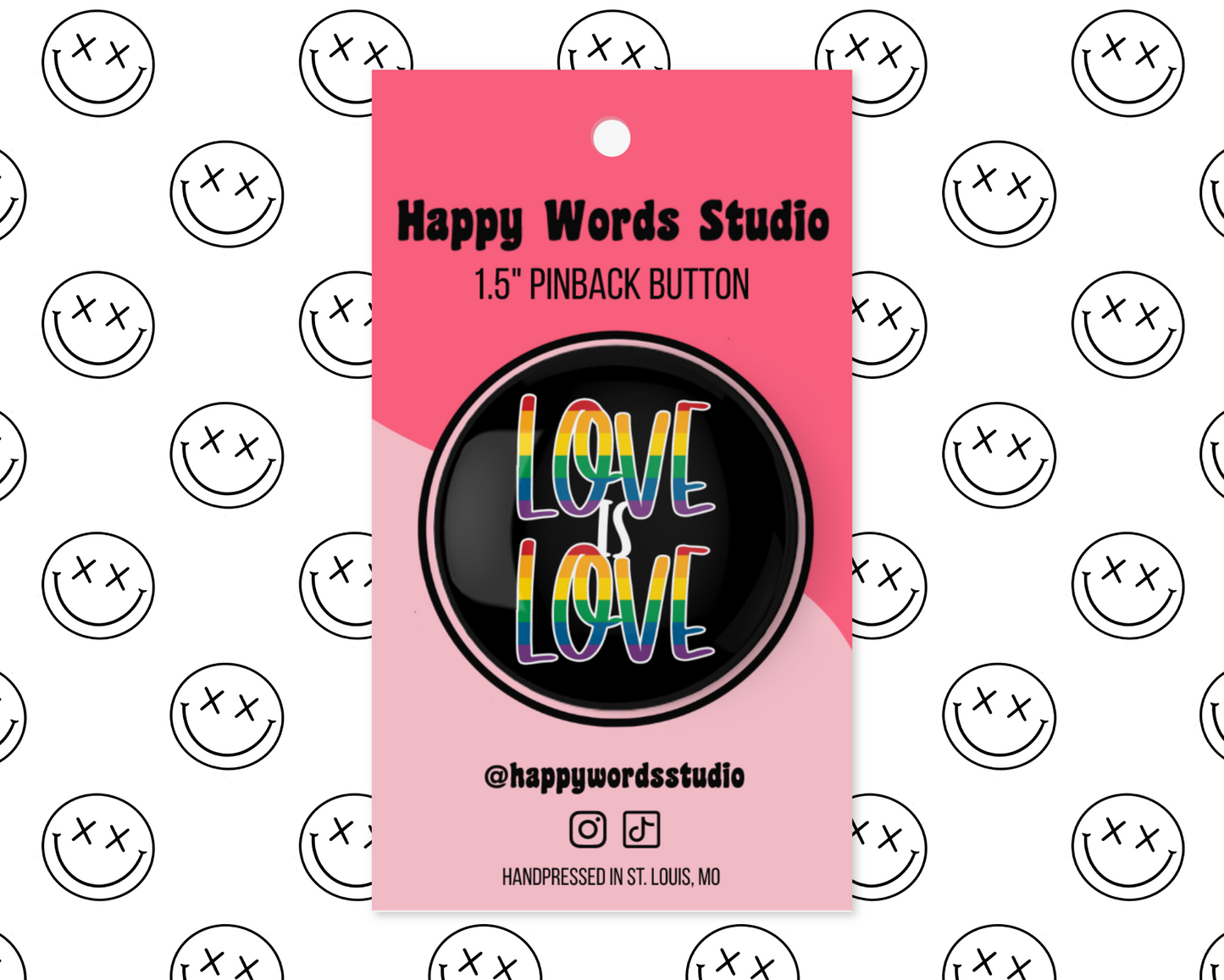 Love Is Love Pride Month Pinback Button