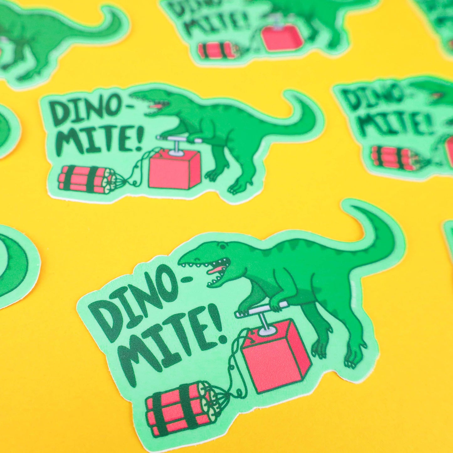 Dino-Mite! Dynamite Dinosaur Laptop Vinyl Sticker