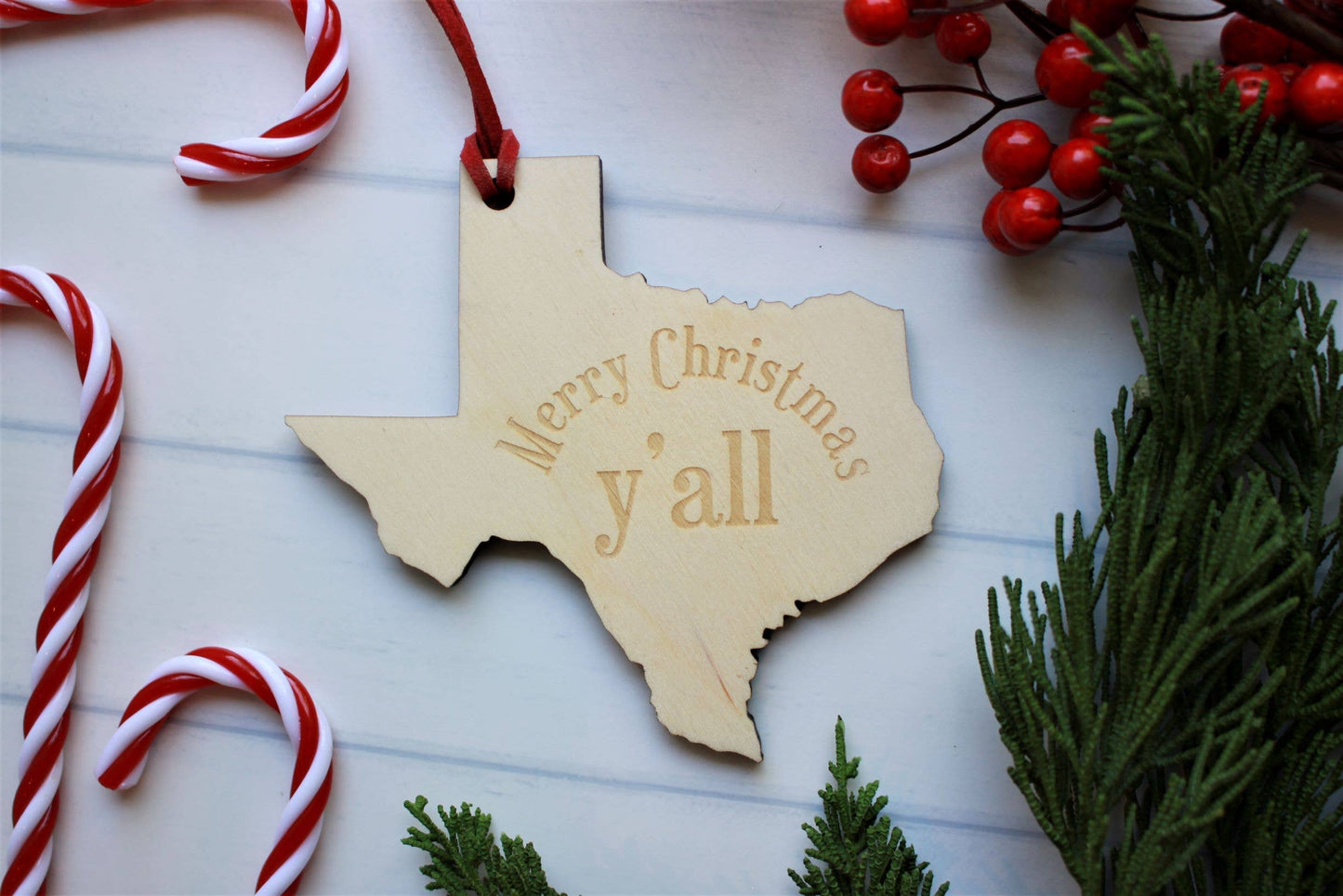 Texas Merry Christmas Y'all Ornament