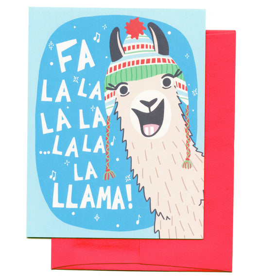 FALALA Llama Christmas Greeting Card