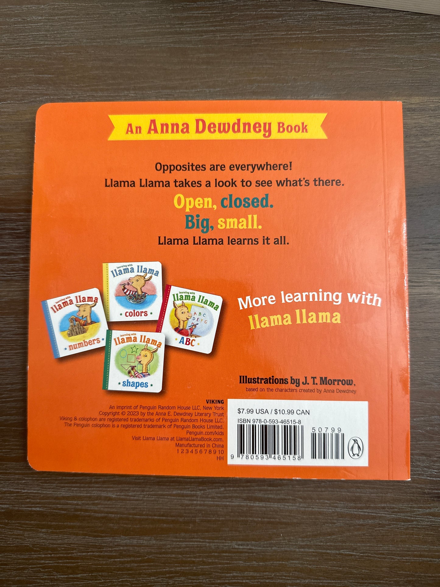 Learning with Llama Llama: Opposites, by Anna Dewdney