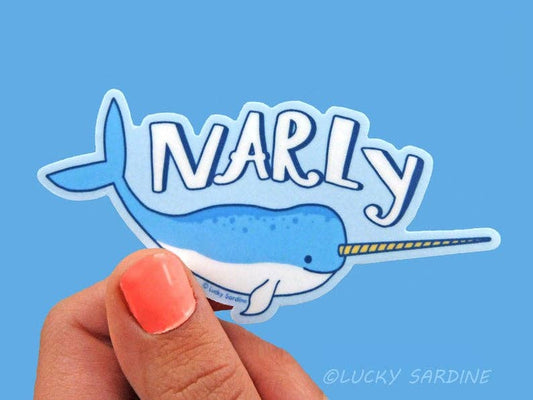 Narly Narwhal Unicorn of the Sea Vinyl Sticker
