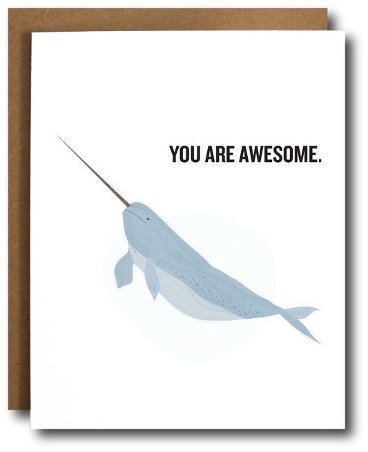 Narwhal Awesome Card