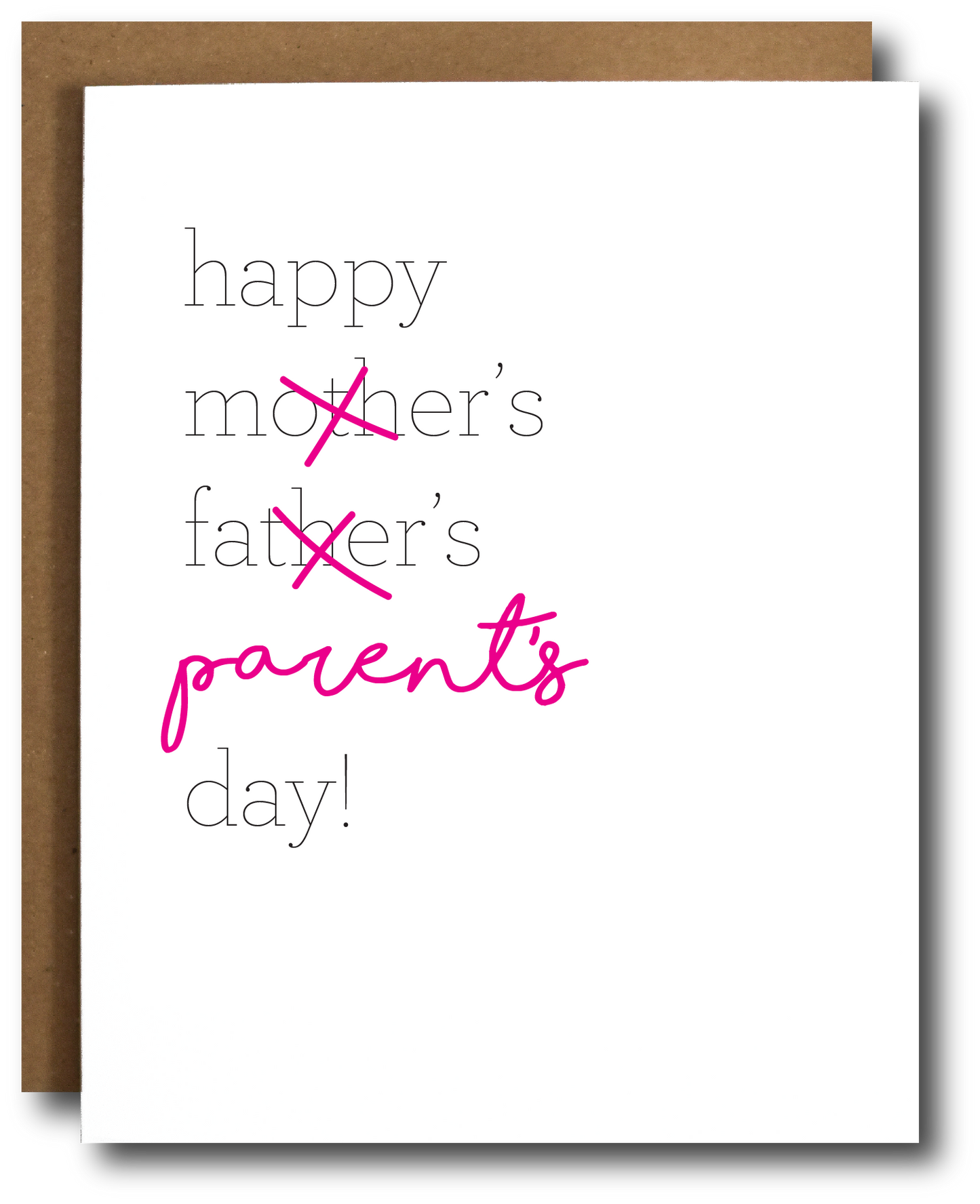 Alternative Father's Day or Mother's Day Card